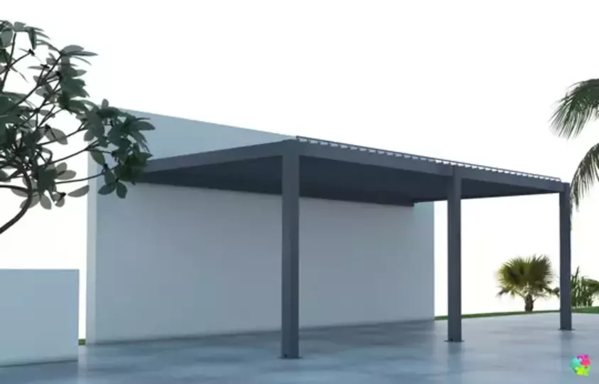 King Wall Mounted Pergola Electric 3x5m