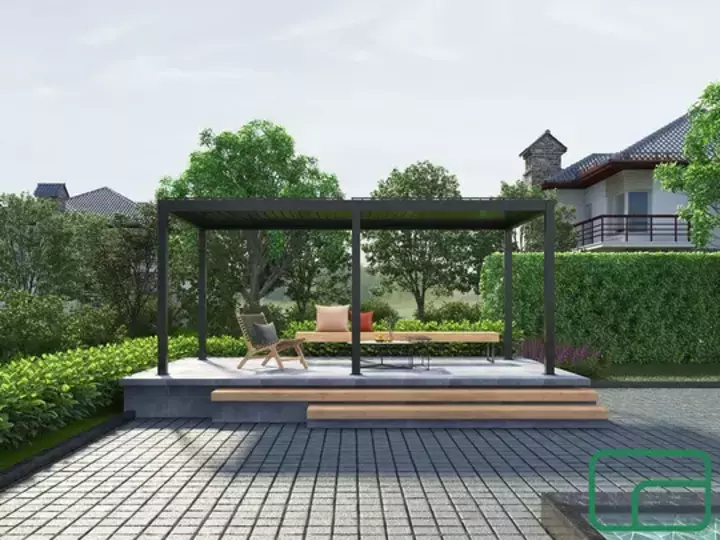 King Pergola Gazebo Electric 3x8m