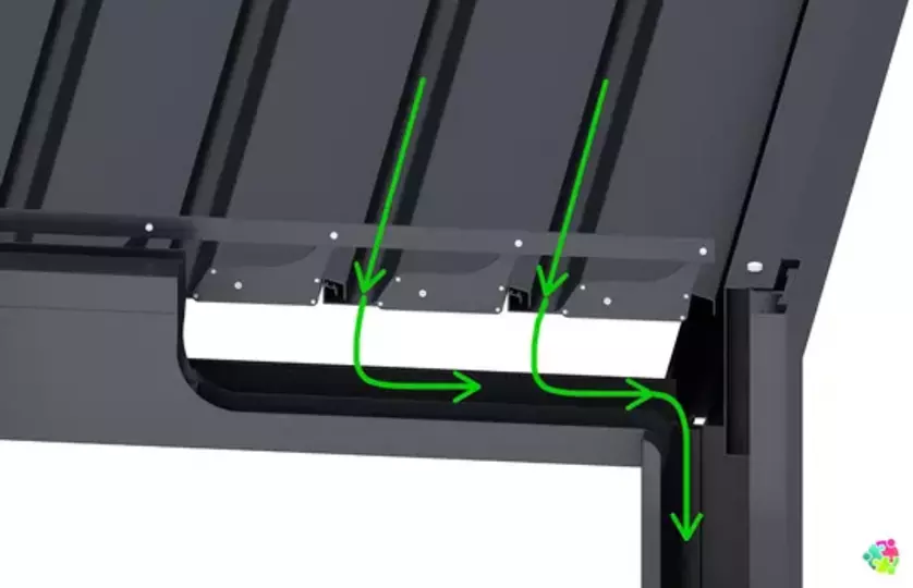 King Wall Mounted Pergola Electric 3x5m