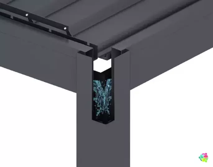 King Wall Mounted Pergola Electric 3x5m