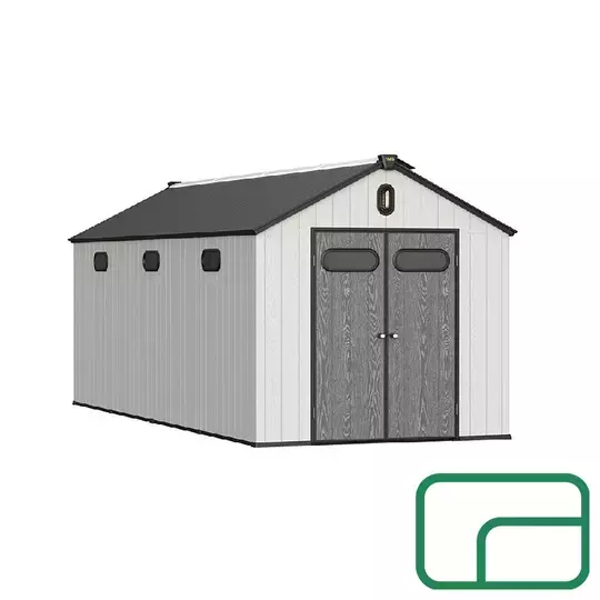 Garden Shed with Gable Roof 8'x20'ft