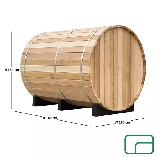 Off-Grid Electric Heated Barrel Sauna