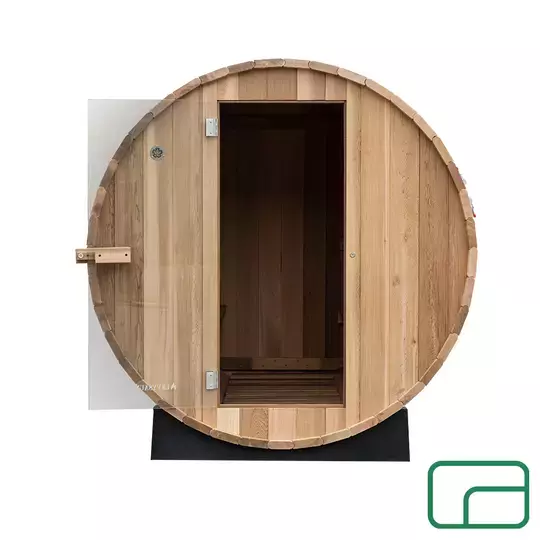 Off-Grid Wood-Fired Barrel Sauna