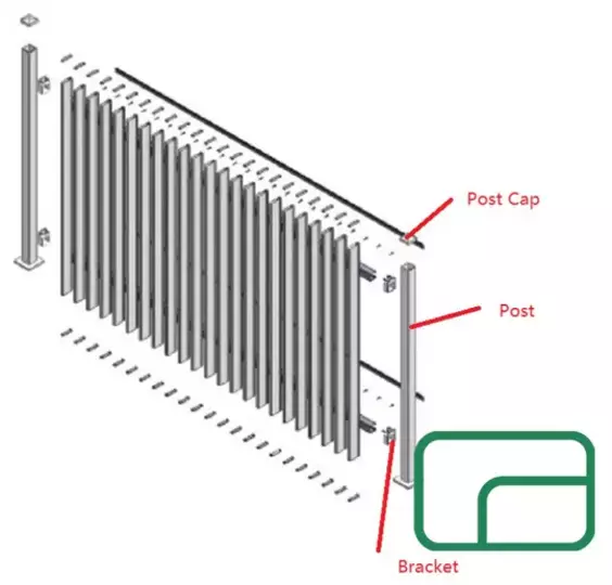 Flanged Fence Post 1.6m