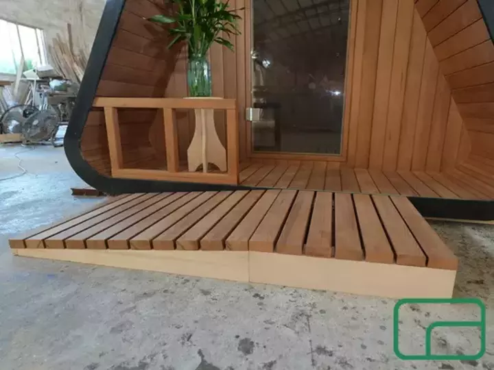 'The Cosy Timber Tent' Outdoor Steam Sauna - Electric Heater