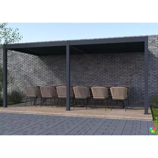 King Wall Mounted Pergola Electric 3x5m