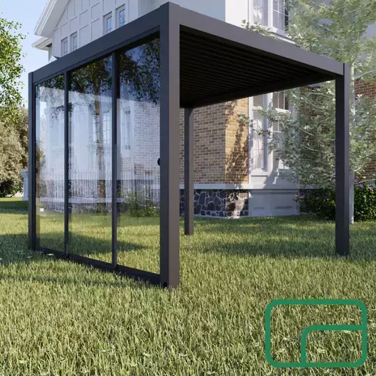 Pergola Glass Sliding Doors 5m