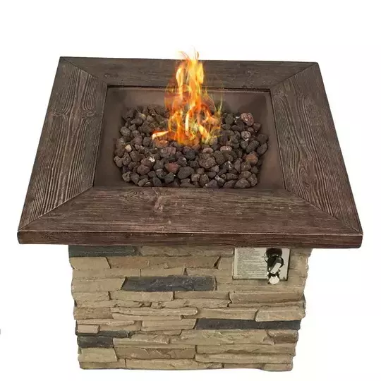 Stone Effect Gas Fire Pit