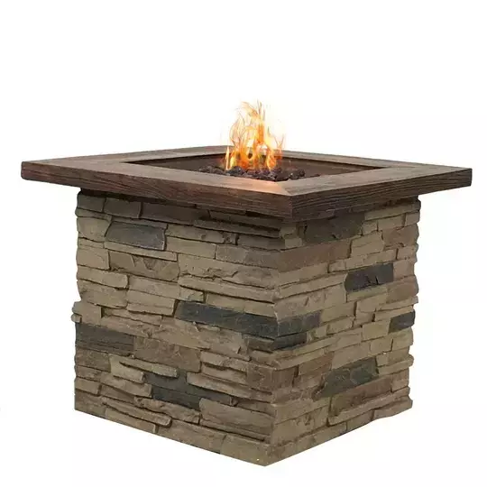 Stone Effect Gas Fire Pit