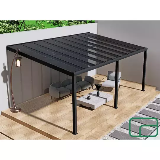 Wall Mounted Polycarbonate Pergola 3x5m