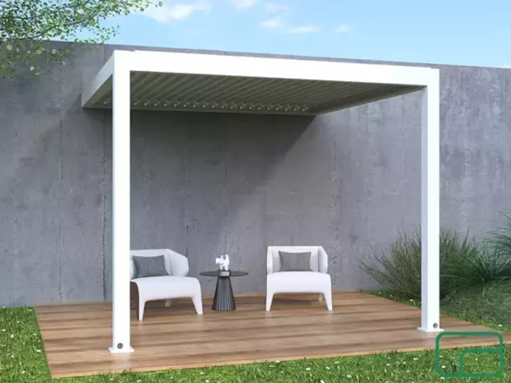 Wall Mounted Pergola Gazebo Electric 3x3m