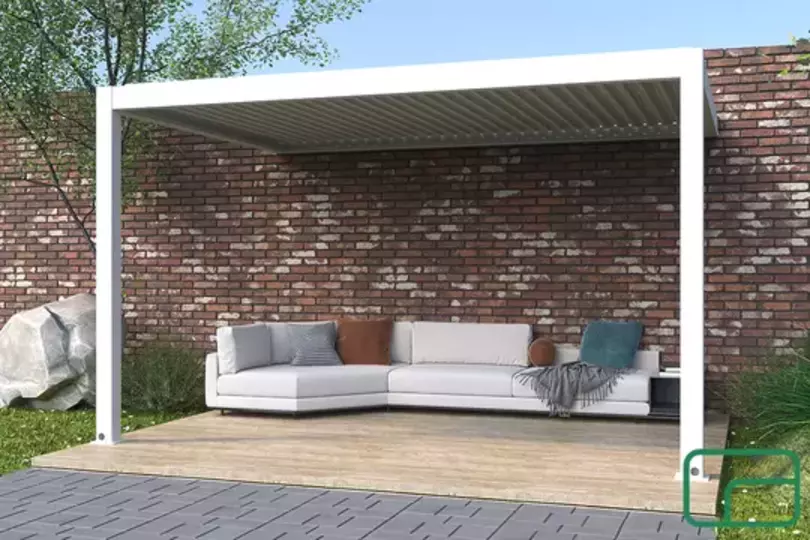 Wall Mounted Pergola Gazebo Electric 3x3m