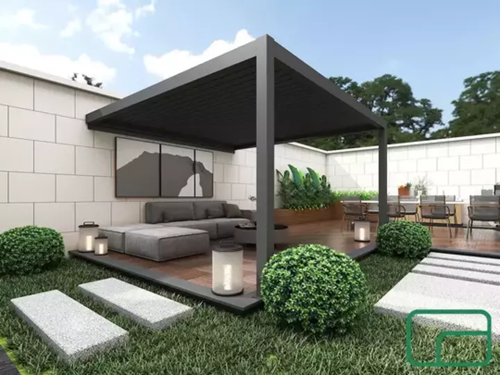 Wall Mounted Pergola Gazebo 3x4m