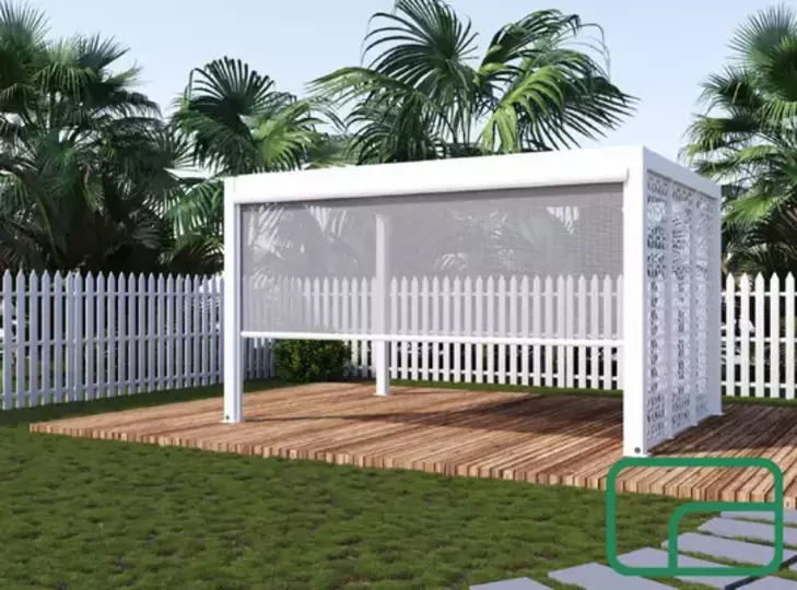 Drop Screen for 4x8 King Pergola Electric