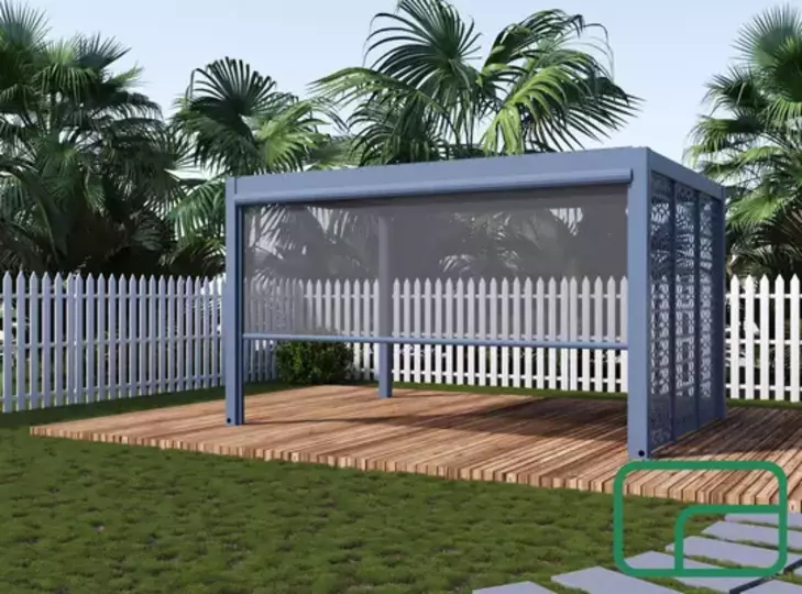 Drop Screen for 4x8 King Pergola Electric