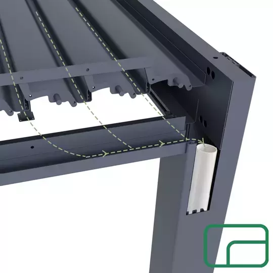 Queen Wall Mounted Pergola Electric 4x5m