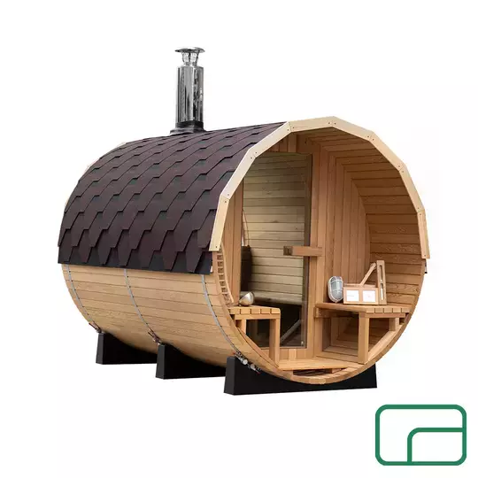 Off-Grid Barrel Sauna - Wood-Fired