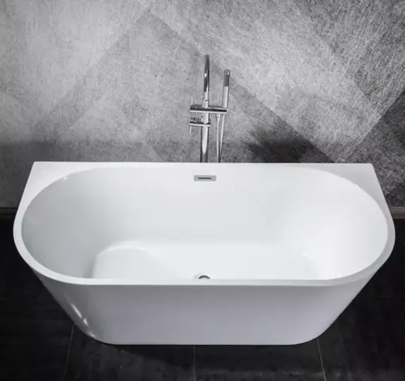Back to wall bath