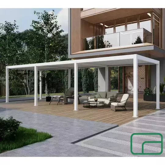 King Aluminium Pergola Gazebo Electric 4x8m