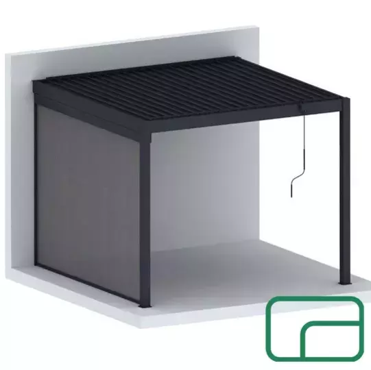 Pergola Drop Screen Electric for Wall-Mounted 4M Side