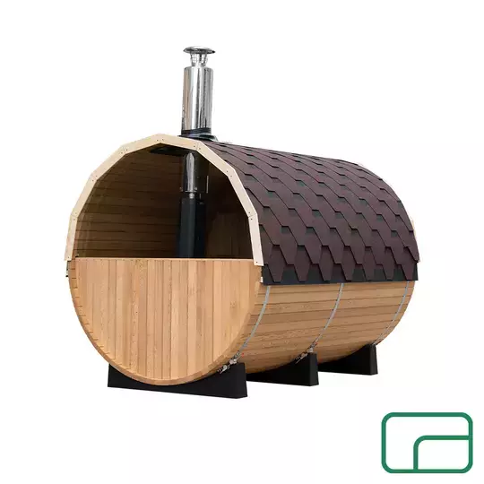 Off-Grid Barrel Sauna - Wood-Fired