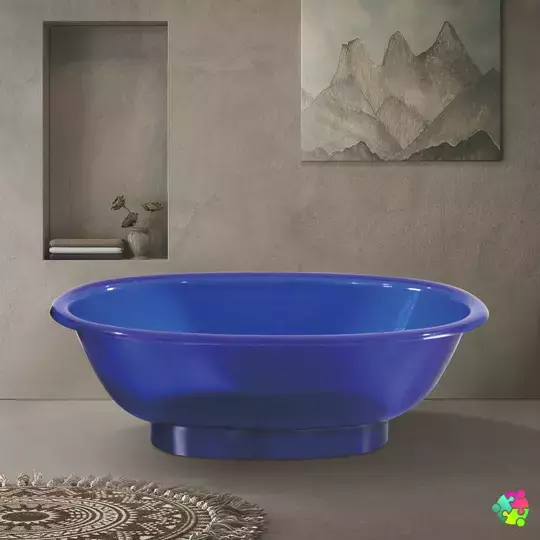 Blue Freestanding Bath