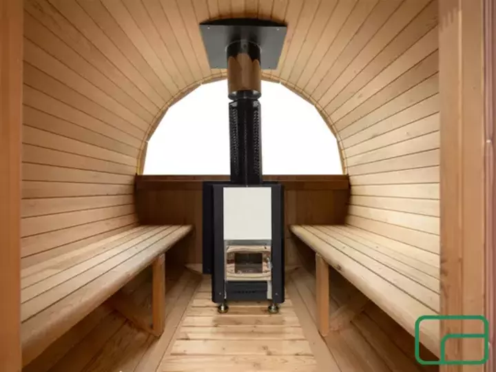 Off-Grid Barrel Sauna - Wood-Fired