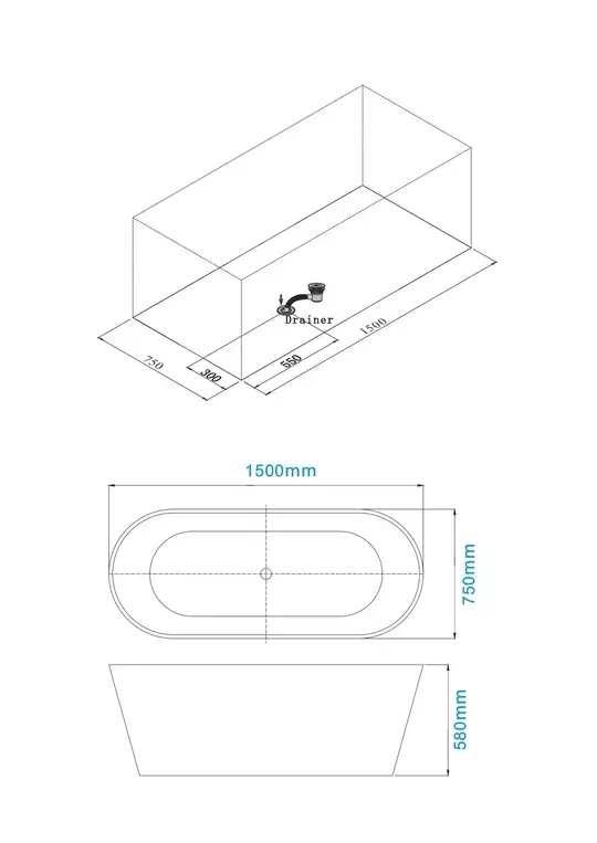 Fluted Freestanding Bath