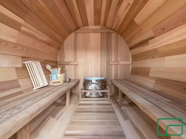 Off-Grid Wood-Fired Barrel Sauna