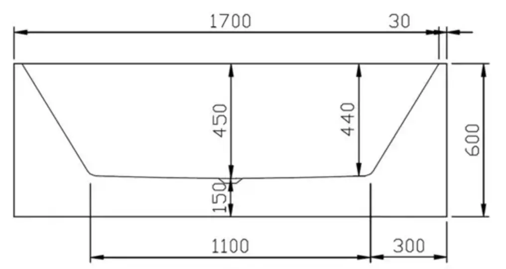 Retrangular bathtub