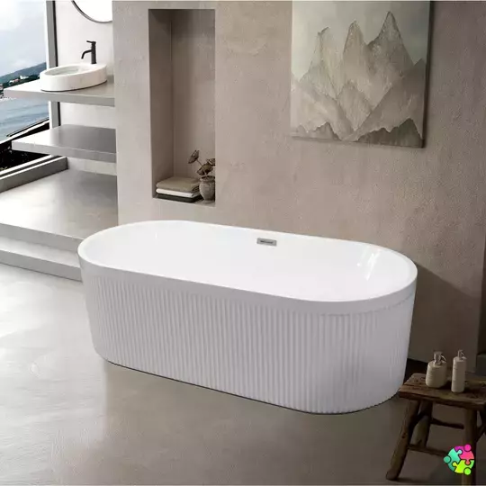 Fluted Oval Freestanding Bath