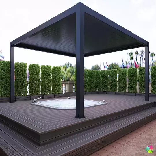 Queen Free Standing Pergola Electric 4x4m