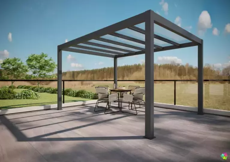 Free Standing Polycarbonate Pergola 3x4m