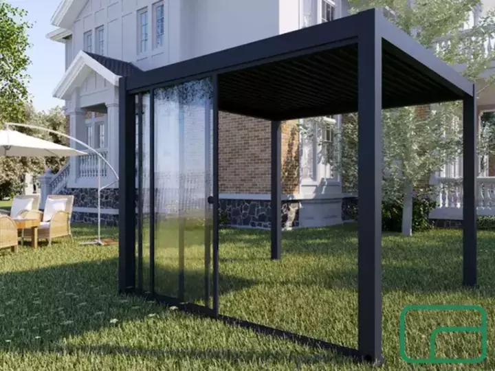 Pergola Glass Sliding Doors 3m