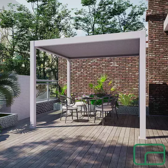 Aluminium Pergola Gazebo Electric 3x3m