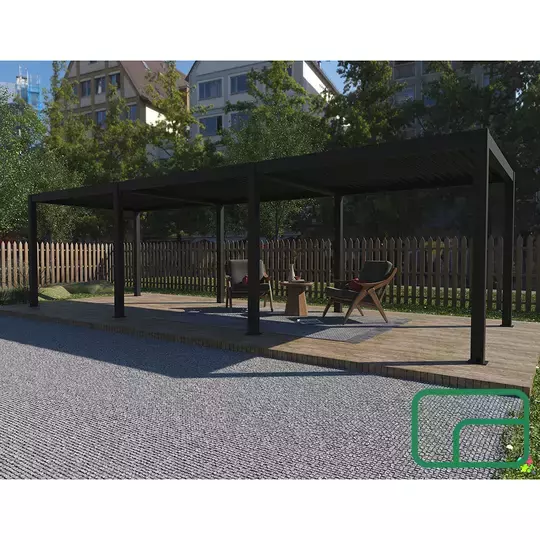 King Aluminium Pergola Gazebo Electric 4x8m