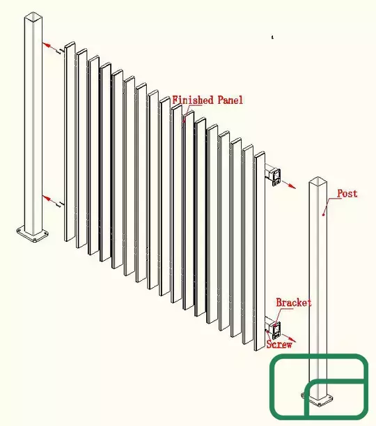 Blade Fence Panel 2.4x1.2m