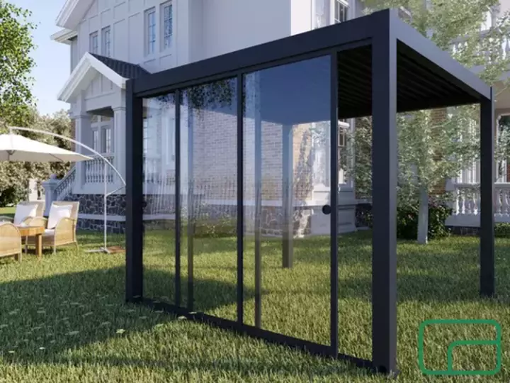 Pergola Glass Sliding Doors 3m